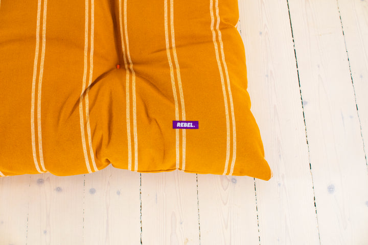 Striped Cotton Dog Bed