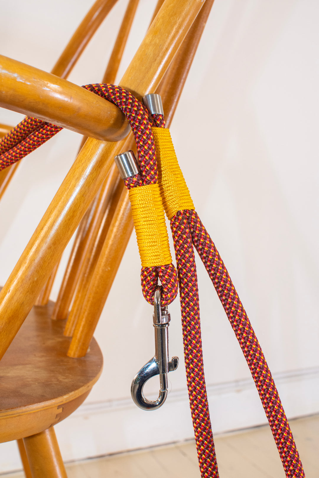 Rust Yellow rope leash - 10mm