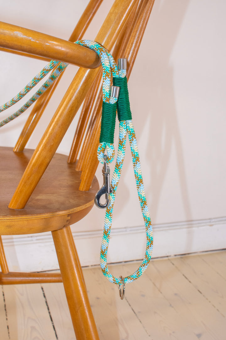 Seafoam Green rope leash - 8mm