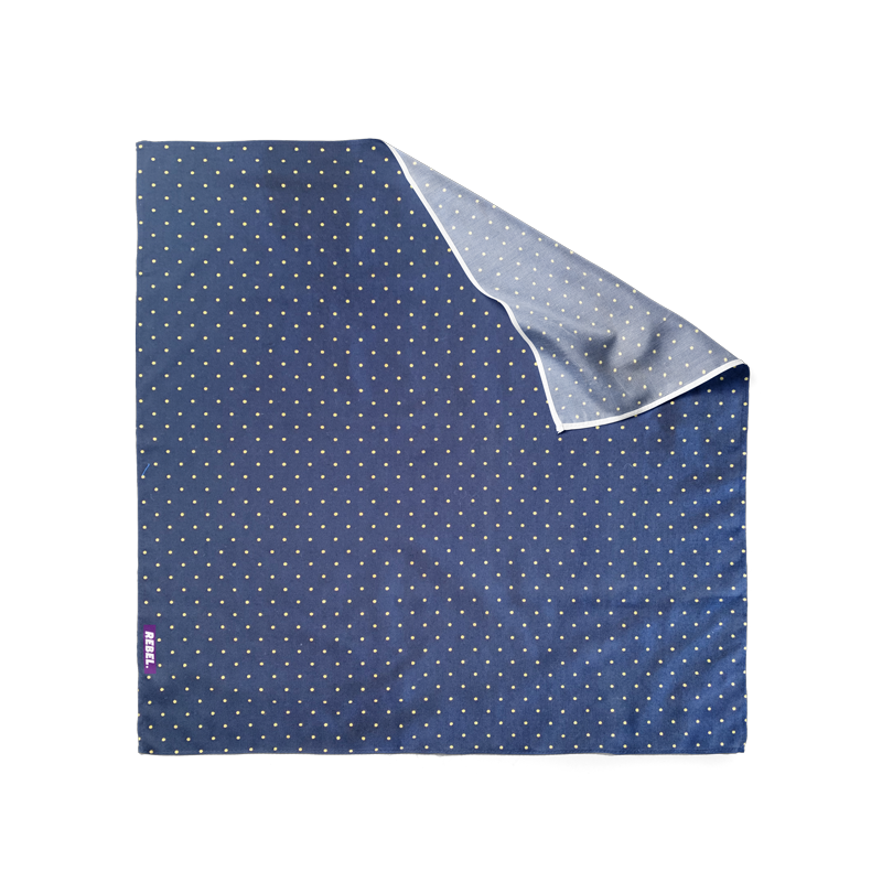 Golden dots blue bandana