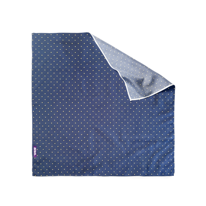 Golden dots blue bandana