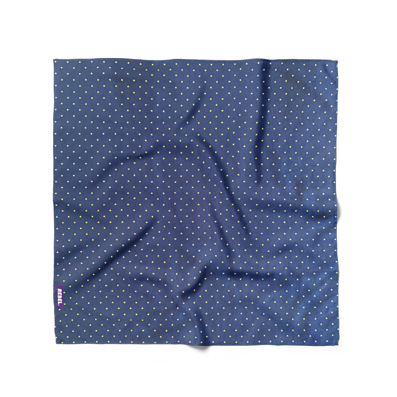 Golden dots blue bandana