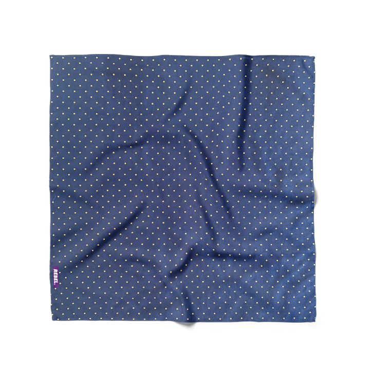 Golden dots blue bandana
