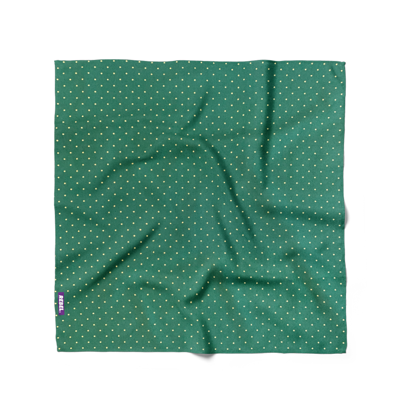 Golden dots green bandana