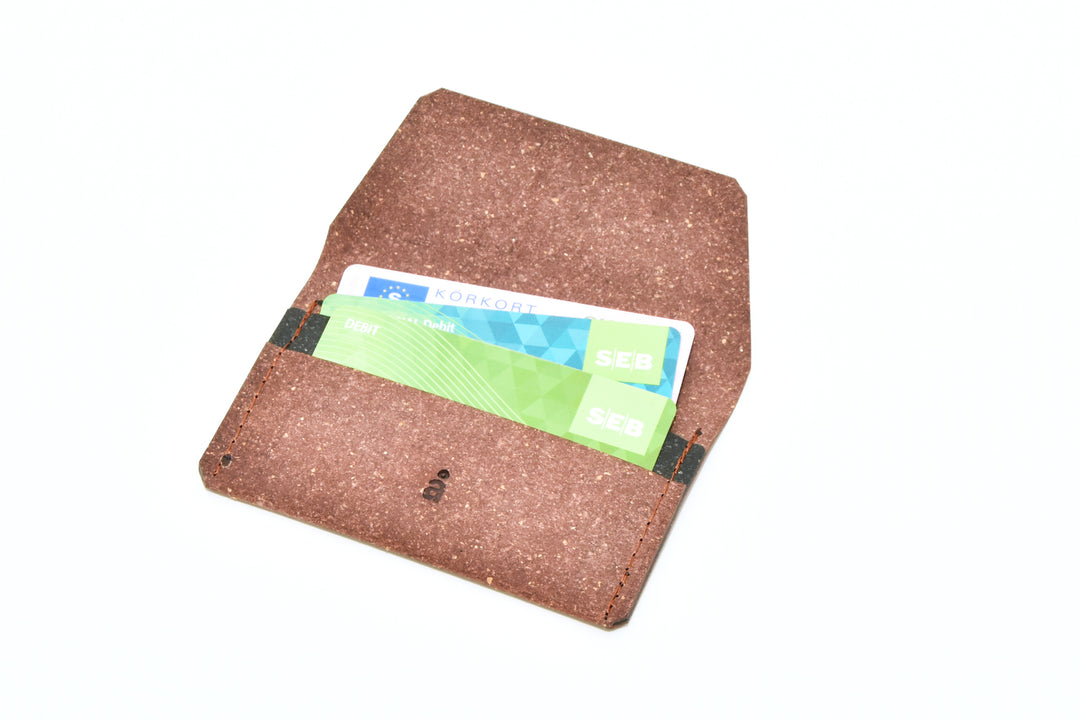Brown leather wallet, model A, by Rebel Dog Club