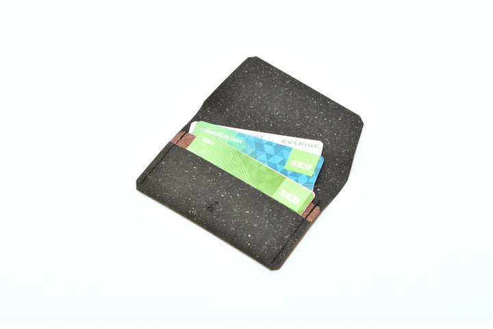Black leather wallet, model A, by Rebel Dog Club