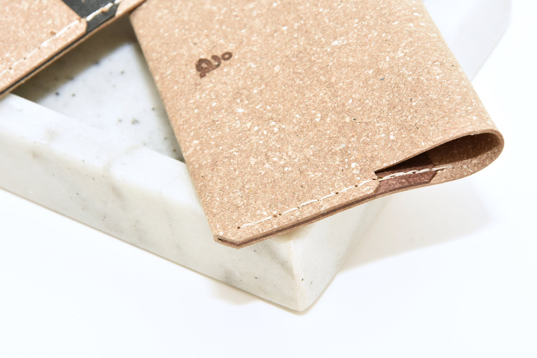 Beige leather wallet, model A, by Rebel Dog Club