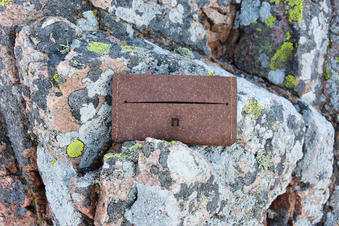 Brown leather wallet, model N, by Rebel Dog Club