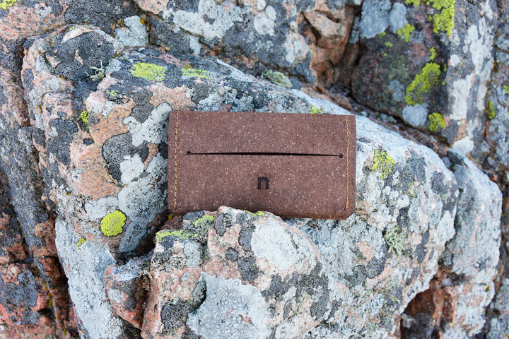 Brown leather wallet, model N, by Rebel Dog Club