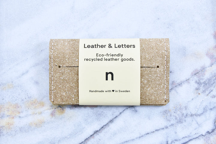 Beige leather wallet, model N, by Rebel Dog Club