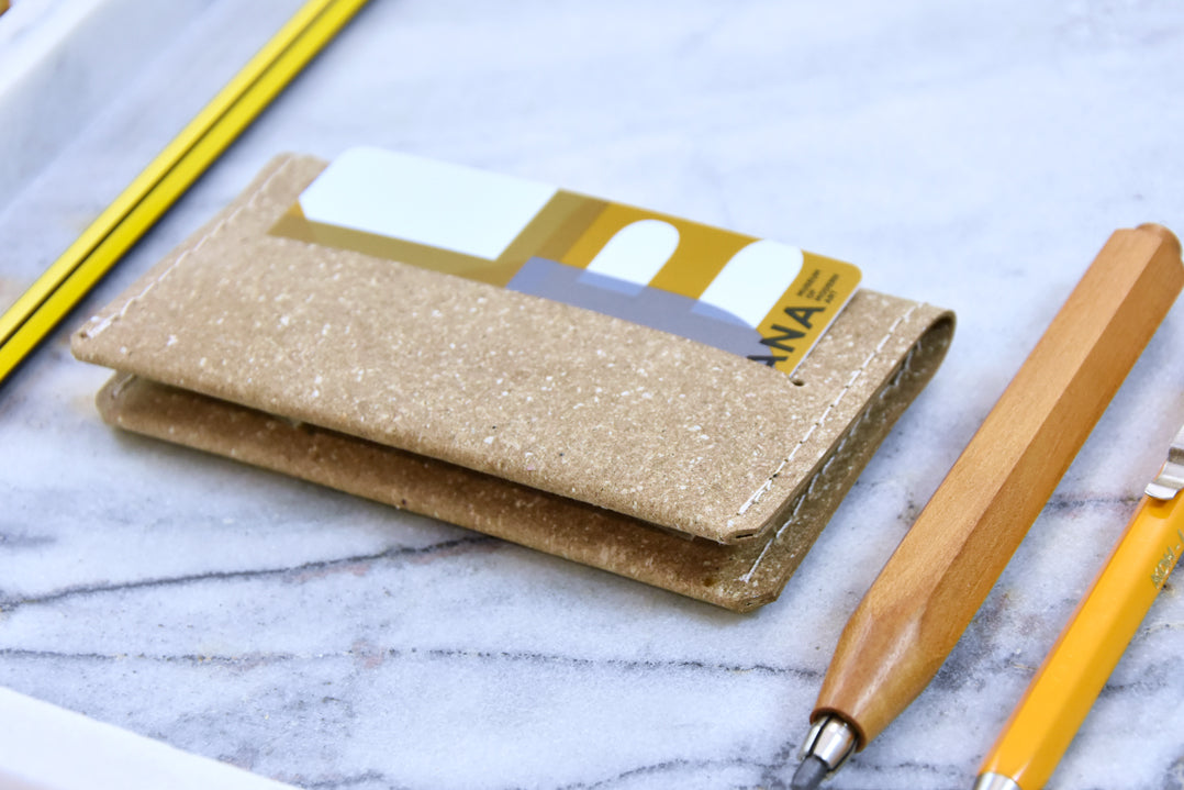 Beige leather wallet, model N, by Rebel Dog Club