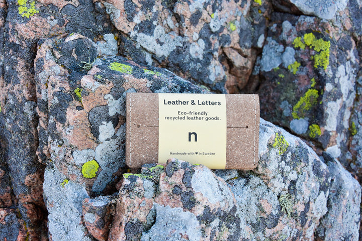 Beige leather wallet, model N, by Rebel Dog Club
